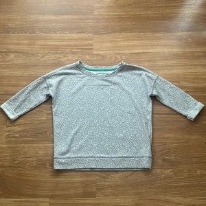 Lilka quarter sleeve grey leopard sweatshirt